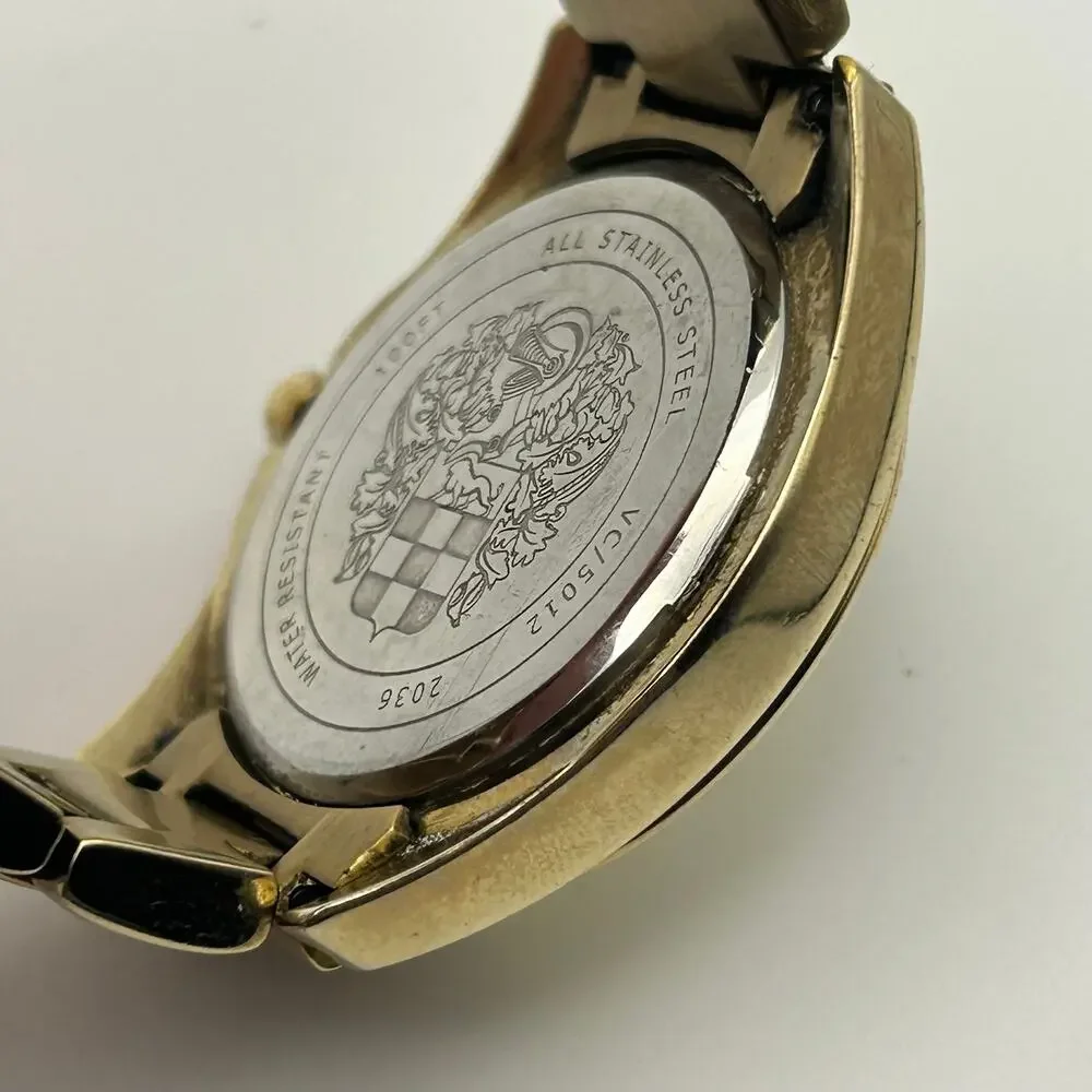 Vince Camuto Gold Tone St. Steel Women’s Analog Watch, Working New Battery